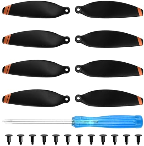 8 Stück Propeller Drohnen Ersatzpropeller Schnellspanner Propeller Drohnen Ersatzblatt Zubehör Ersatz Propellerblätter mit Schraubendreher kompatibel mit DJI Mini 2/Mini SE