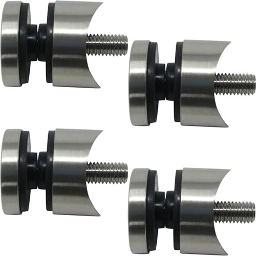 4 x Glaspunkthalter Ø 30 mm V2A für Rohr-Ø 42,4 Rund Pfostenrohr Geländer Handlauf Glashalter von SO-TOOLS®