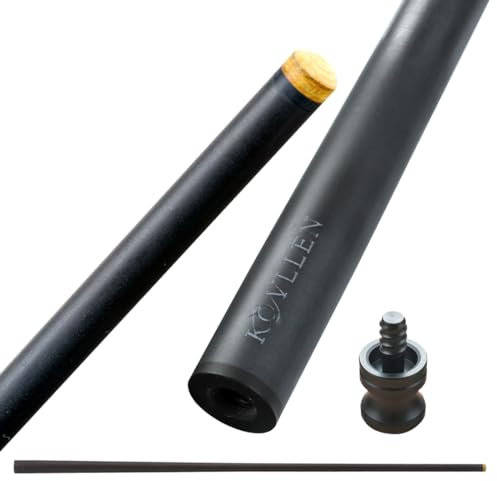 KONLLEN Billardqueue mit einem Schaft, 3/8 x 8, Quick Loc 3/8 x 10, 10,5/11,5/12,5 mm, Kohlefaser-Technologie, niedrige Ablenkung, 73 cm