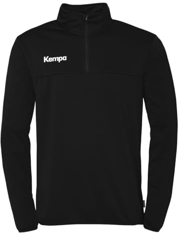 Kempa Herren 1/4 Zip Top Pullover, Schwarz, XXL EU