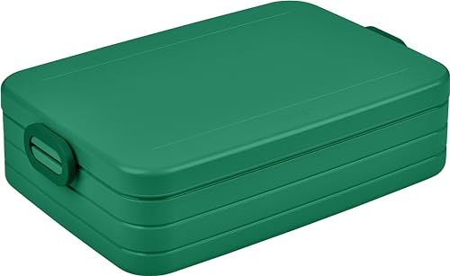Mepal - Lunchbox Take a break groß - Lunchbox to go - für 4 Sandwiches oder 8 Scheiben Brot - Meal Prep Box - Essensbox mit Trennwänden - Spülmaschinenfest - 1500ml - Vivid Green