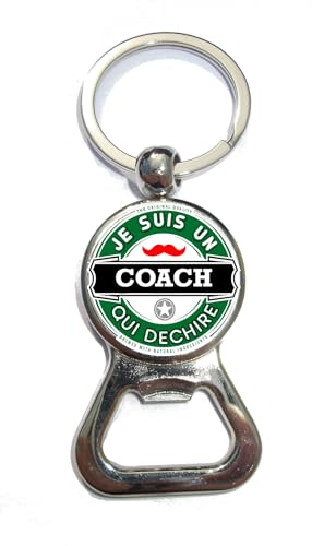 Porte clé décapsuleur Coach qui déchire - Idée cadeau original pour entraineur de sport - Football, basket, handball, rugby