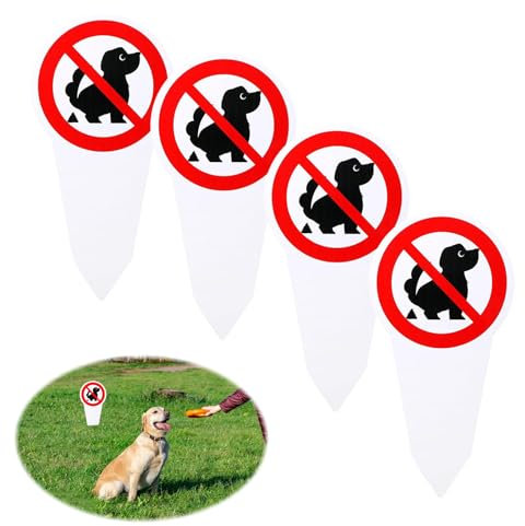 GUOYOU Cartel Alarma,4 Piezas Placa Alarma Señal de Advertencia Perros Cartel No se Permiten Perros Cartel Prohibido el Paso carteles alarma,para Césped Parques Estacionamientos Áreas