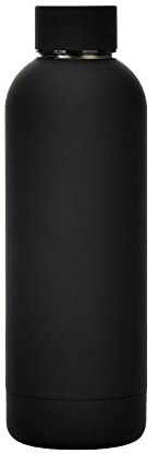 Termo de acero inoxidable 304 con forma de taza de vacío, 500 ml, portátil, para coche, color negro, 500 ml