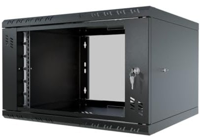 Stalflex Serveur Armoire Réseau 19 Pouces 6U 450mm Standard - Acier Robuste - Racks pour Ordinateur et Serveur - Armoire Informatique Compatible avec Serveur Rack et Baie de Brassage