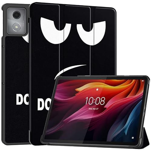 Étui pour tablette Lenovo Tab K11 Plus 11,45 pouces 2024, support à trois volets avec porte-crayon, mise en veille/réveil automatique, dos en TPU souple, coque de protection fine, sans contact