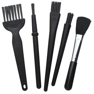 Cepillos Antiestáticos de Plástico, Cepillos de Limpieza de Teclado Pequeños, Cepillo Pequeño Portátil Antiestático de Nylon, Herramientas de Limpieza de Teclado, Juego de Limpieza de Ordenador, 5 Uds
