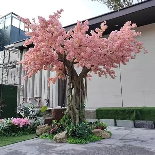 Sohodoo Albero di ciliegio Artificiale con Base, Albero di ciliegio Artificiale Rosa for Giardino, Festa, Matrimonio, Ufficio, Arredamento for la casa, Interno ed Esterno(3mx2.5m)