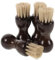 GALPADA 4Pcs Horsehair Shoe Brush Kit Polishing Tools for Shoes and Boots Compact and Portable Brush Cleaning and Polishing Wood Handle for Shoe Care