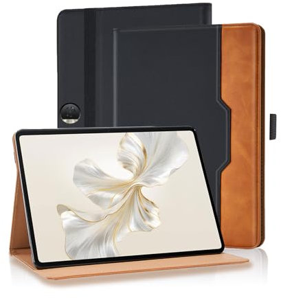 Vkooer Funda para Honor Pad 9 de 12.1 pulgadas 2024 de piel sintética con tapa y soporte de visualización multiángulo, funda protectora con bolsillo y soporte para lápices para Honor Pad 9 de 12.1