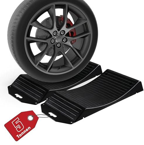 Walser Reifenschoner 2-er Set für Reifen 10-20 Zoll, praktische Reifenwiege mit Tragkraft bis zu 5 Tonnen, Auto Reifenschuhe Set, Auto Reifenschoner gegen Standplatten, Auto Reifen Unterlegplatten