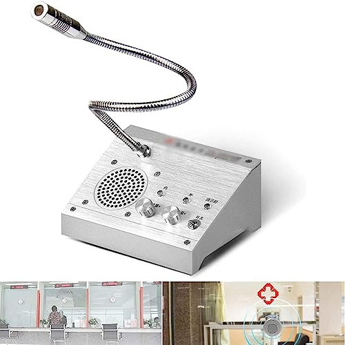 SXYKXYDL Système d'interphone de guichet de Banque, Intercommunication bidirectionnelle Anti-interférence, Microphone pour Parler à Travers Le Verre, pour guichet, guichet de Banque, 110 V-230 V