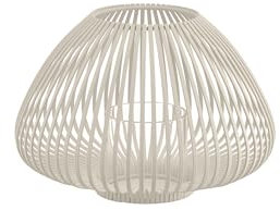 blomus Laterne -LYVA- | Nomad | Größe S | 25Ø x 17H cm | Kerzenhalter Beige | Windlicht aus Stahl inkl. Glaszylinder | Laterne Deko | Indoor Windlicht