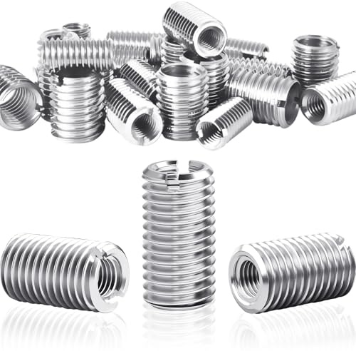 Jyvex Inserto filettato da M8 a M6 x 20 mm, 24 adattatori M8/M6, boccola filettata in acciaio inox, attacco a vite