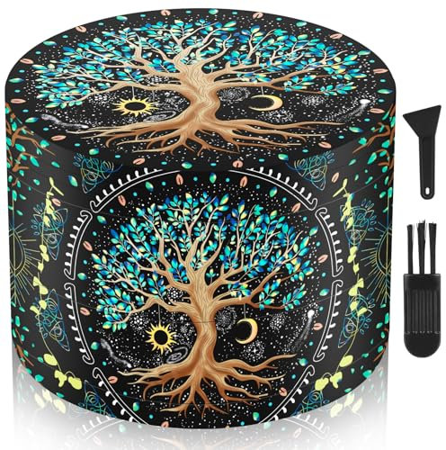 Metall Grinder Crusher Große 63 mm, Gewürzmühle 4-teilig mit Baum Design, Pollen Grinders Kräutermühle für Spice Gewürze Kräuter