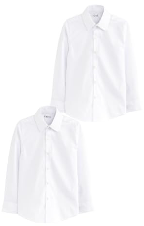 NEXT Jungen Langärmelige Stretch-Hemden, 2er-Pack 98-176