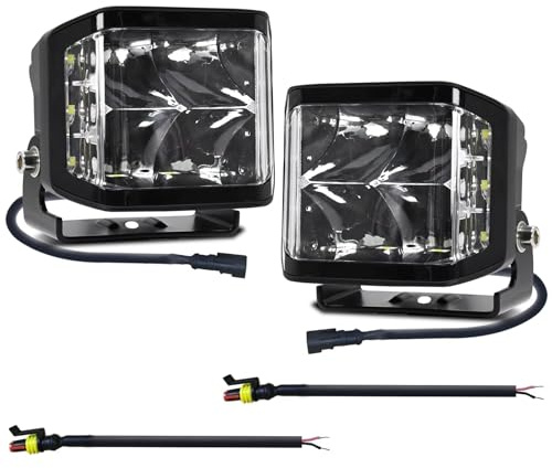 Fari Anteriori 100W 10000LM SLED Fari Da Lavoro Bianchi Uper Bright Offroad Fendinebbia Per Camion SUV Barca Luci Da Lavoro Lampada Da Guida Notturna 12V 24V Faro Proiettore(2 Piece)