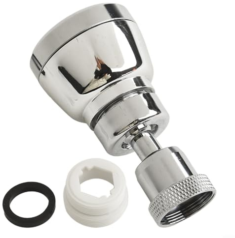 360° Drehbarer Wasserhahn Aufsatz mit 3 Strahlarten Schwenkbarer Wasserstrahlregler Spritzschutz Brausekopf für Küche Bad(short)