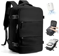 SZLX Vakuum Rucksack Wizz air Handgepäck Rucksack für Ryanair Vakuum Reiserucksack Flugzeug Easyjet Handgepäck Laptop Rucksack 14 Zoll mit Schuhfach für Herren Damen