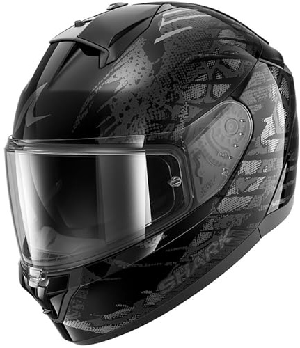 SHARK, Integraler Motorradhelm RIDILL 2 REPTAIA Black Anthracite Silver KAS, XS