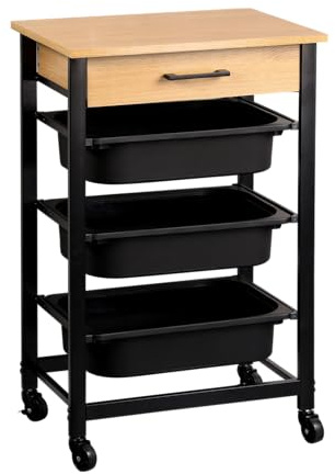 Kesper | Küchenwagen mit Schublade, 3 Boxen, 47 x 37 x 81,5 cm | 2553313