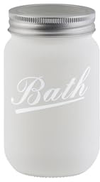 axentia Zahnbürstenhalter Retro weiß, hochwertig verarbeiteter Zahnbürstenständer aus Glas mit schlichtem Design in schöner Farbe