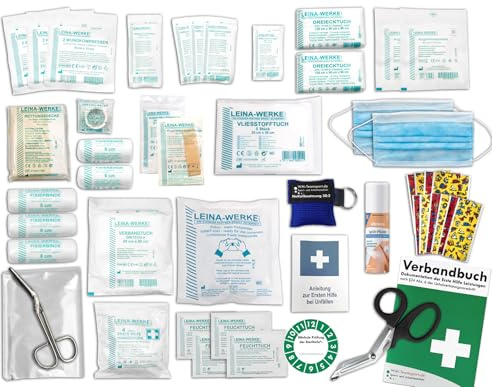 Komplett-Set Erste-Hilfe KITA PLUS 3 nach akueller DIN/EN 13157 für Betriebe incl. Sprühpflaster & Notfallbeatmungshilfe