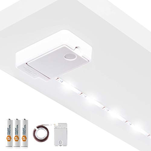 Luminoodle Click - Warm White 36 in. Battery Powered Tap Light Strip for Closet, Pantry, LED Shelf Lighting - Wireless Adhesive String Push Lights - W
