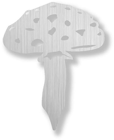 ARTTEC Pilz 1 (Gartenstecker) (groß, Edelstahl) - hochwertige Gartendeko aus Metall - Edelstahldeko für Garten, Balkon & Terasse - Metall Gartenstecker - Made in Germany