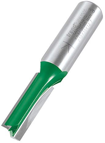 Trend Straight Two Flute Router Cutter, 1/2 Inch Shank, 10mm x 30mm, TCT | Ideal For Precise Straight Routing In Wood, Laminate And Composite Materials With Tungsten Carbide Tips, C016DX1/2TC