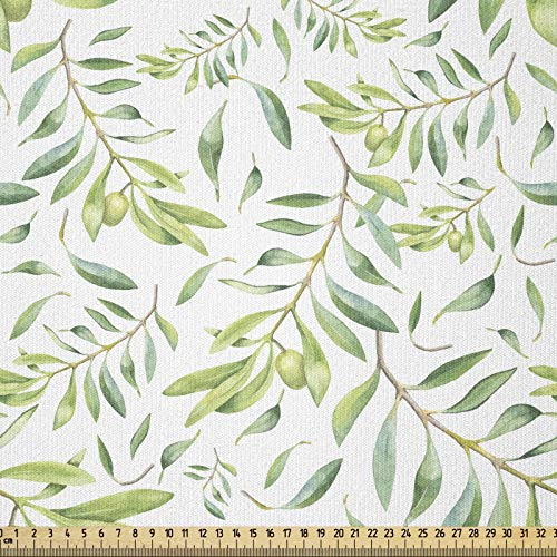 ABAKUHAUS Grünes Blatt ausdehnbar mit Elestan für Heimwerkarbeiten und Näharbeiten, Olivenbaum, Elestan für Heimwerkarbeiten und Näharbeiten, 2Meters, Avocado-Grün