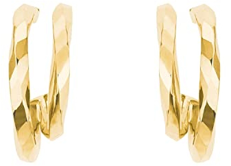Amor Creolen Damen Ohrschmuck, 1,3 cm, Gold, Kommt in Schmuck Geschenk Box, 2027702