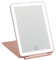 ISFORU LED Travel Makeup Mirror, 3 Colour Light Rechargeable Portable Compact Vanity Mirror, Perfect for Travel, Christmas Birthday Gift for Women (Rose Gold)