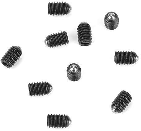 Punkt Madenschrauben M4 Schraubengewinde Sechskantbuchse Feder Sechskantbuchse Kugel, Federkolben, für mechanische Geräte, Klemmen, Formen(M4*6(10PCS))
