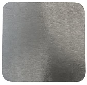 NKlaus Teller Edelstahl matt 14x14cm Kerzenhalter Kerzenteller Untersetzer Tischdeko 10879