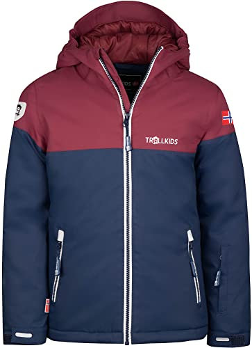 Trollkids Hallingdal Mädchen Skijacke, Marineblau/Rot/white, Größe 116