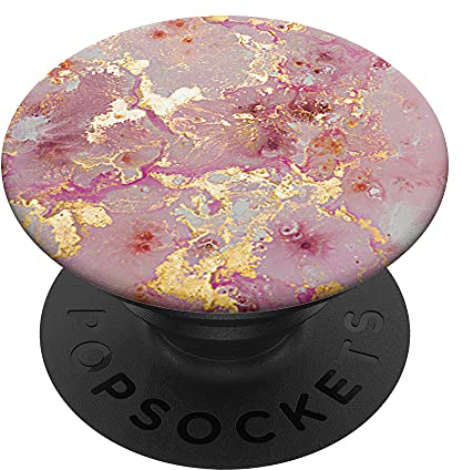 Niedlicher Rosa Lila-Goldener Natur-Marmor-Hintergrund PopSockets Klebender PopGrip