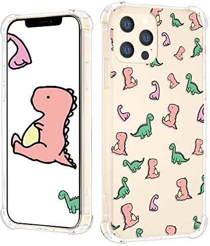 XIMIZU Case for iPhone 13 Pro,Cute Dinosaur Printed Design Soft TPU Four Corner Anti-fall Shock Absorbing Bumper Scratch Resistant Protective Cases Cover for iPhone 13 Pro (dinosaur)