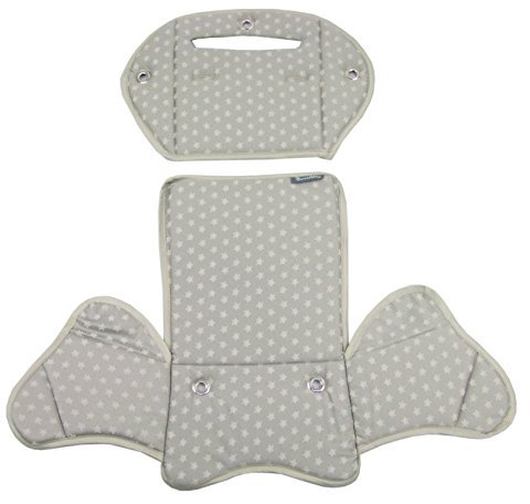 Ersatzbezug Sitzkissen Bezug [Auflage für Kinder Fahrradsitz] kompatibel mit Römer Jockey (beige Sterne (Modell 4))