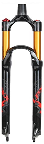 LHHL Fahrrad Federgabel 26 27.5 29 Zoll Magnesiumlegierung Mountainbike Gabeln Manueller Lockout MTB Vordergabel 1-1/8Straight Tube Tapered Tube 100mm Federweg Scheibenbremse