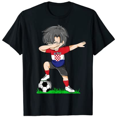 Fußball Kroatien Trikot Shirt Kroatien Flagge Fußball Jungen Herren T-Shirt