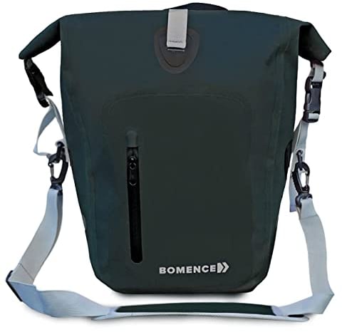 Bomence Gepäckträgertasche wasserdicht groß, Fahrradtaschen für Gepäckträger, Packtaschen Fahrrad 25L Single (Grün Neu)