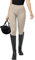QUEENIEKE Sports Reitleggings Damen Reithose Silikon Vollbesatz mit Handytasche und Gürtelschlaufen für Reitsport Pferdetraining (Light Taupe, 42-44)