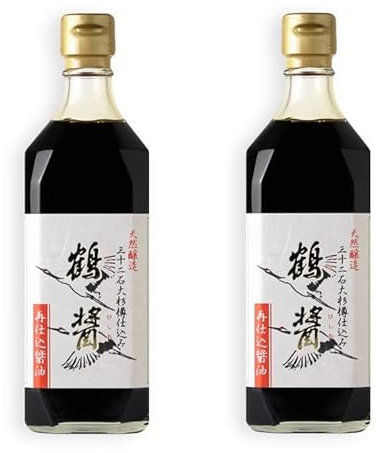 Yamaroku Sauce de soja japonaise Sauce de soja tsurubishio richesse profonde et pack de valeur de 500 ml x2
