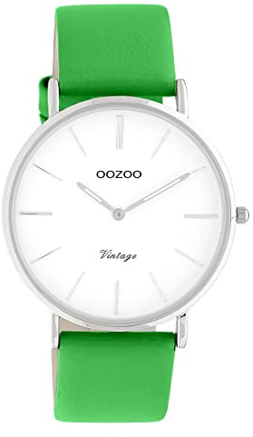 OOZOO Damen Armbanduhr Vintage Series C20303 Analog Leder grün UOC20303 Analoguhr