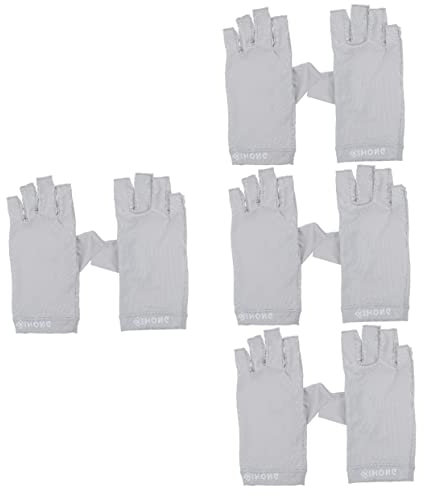 minkissy 4 pares de guantes UV, guantes de playa de verano, guantes de senderismo al aire , guantes de protección solar para mujer, guantes de protección UV, guantes de medio , uñas de gel,