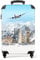 NoBoringSuitcases.com® Handgepäck, Hartschalenkoffer mit TSA Schloss, Trolley, Reisekoffer, Carry on, Rollkoffer, Klein oder Mittelgroß Blau Weiß