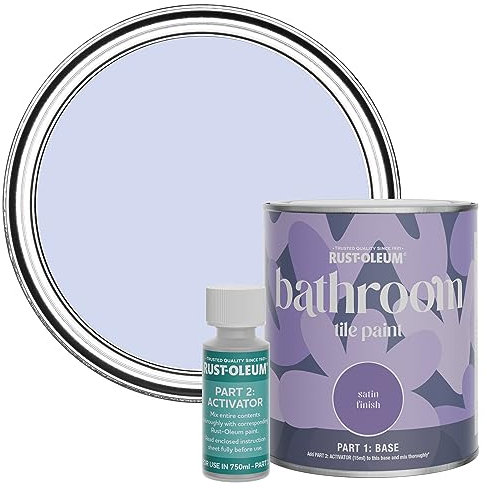 Rust-Oleum Purple Water-Resistant Bathroom Tile Paint in Satin Finish - Be My Mermaid 750ml
