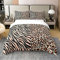 Homewish Frauen Leopard 100% Baumwolle Bettbezug 155x220,Brown Geparden Druck Bettwäsche Set für Kinder Jungen Teens,Afrikanische Safari Tier Tröster Abdeckung,Wildlife Streifen Bettwäsche Abdeckung