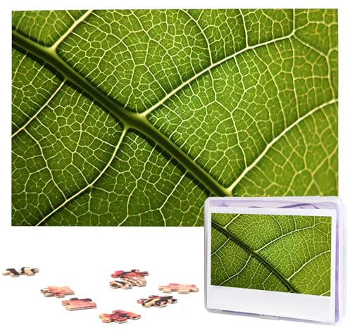 Baum Blatt Textur Venen Puzzles Personalisiertes Puzzle 1000 Teile Jigsaw Puzzles von Fotos Bild Puzzle für Erwachsene Familie